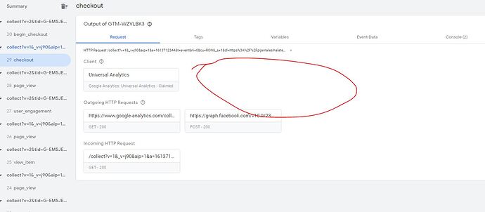 5th - Facebook Request Data to Event Data not fired