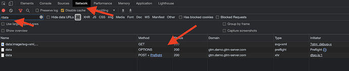 Chrome Data request debugger