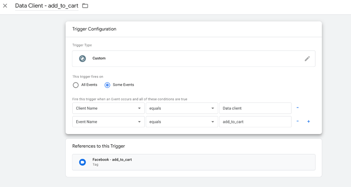 Data client trigger