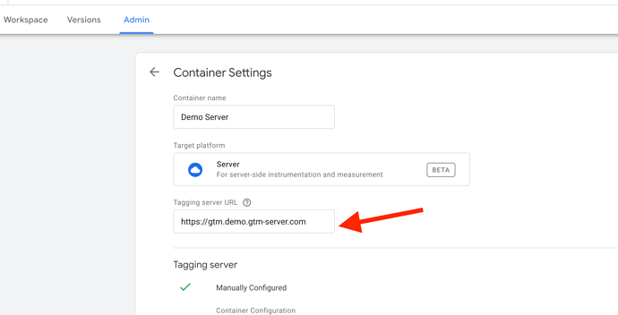 Transport URL GTM Server Side